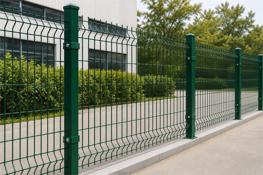 Peach post welded mesh fence panel